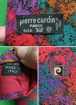 Винтаж галстук шёлк, с логотипом pierre cardin италия. vintage stories3 фото