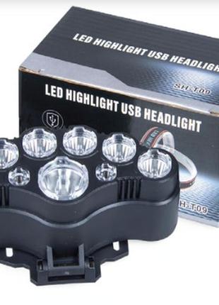 Налобний ліхтар usb headlight sh-t095 фото