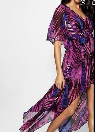 Асиметричне шифонова сукня, сукня з «хвостами»,