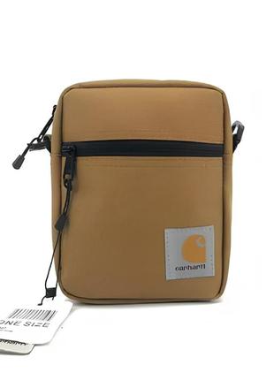 Барсетка кархарт оранжевая унисекс, сумка carhartt wip через плечо1 фото