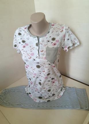 Летняя женская пижама футболка шорты р. 44 46 48 50 52