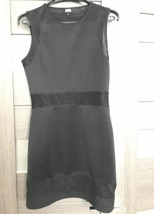 Платье мини чёрное3 фото