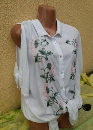 Блуза з вишивкою виробник індія2 фото