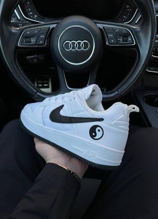 Чоловічі кросівки nike air force 1 yin yang fleece termo white black