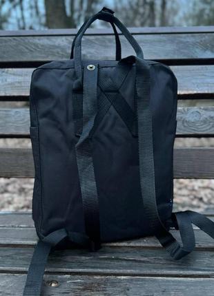 Черный городской рюкзак kanken classic 16 l, сумка, канкен класик.7 фото