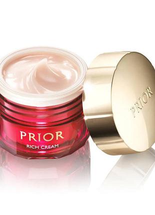 Зволожуючий антивіковий крем 45+ shiseido prior rich, 40 мл, японія