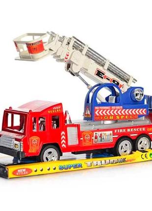Пожарная машина с краном “super truck”, инерционная metr+ 300-7