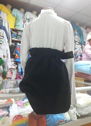 Подростковый школьный костюм для девочки блуза юбка р.152 - 1704 фото