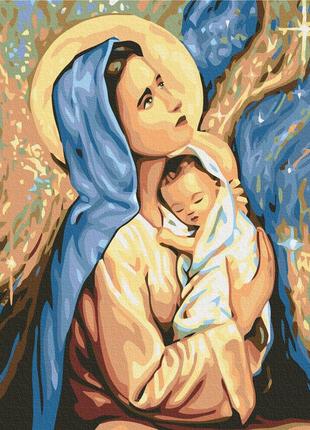 Картина по номерам 30х40 на деревянном подрамнике "мария и иисус" rbs24165