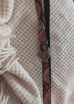 Ремінь в зміїний принт