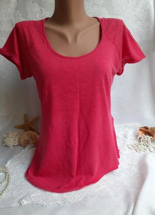 Натуральный хлопок! футболка трикотаж яркая тонкая с рукавчиком блузка майка летняя