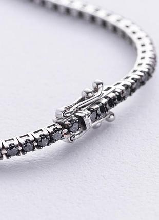 Браслет теннис в белом золоте с черными 
и белыми бриллиантами 5392612225 фото