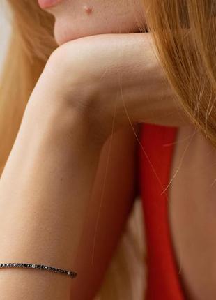 Браслет теннис в белом золоте с черными 
и белыми бриллиантами 5392612224 фото