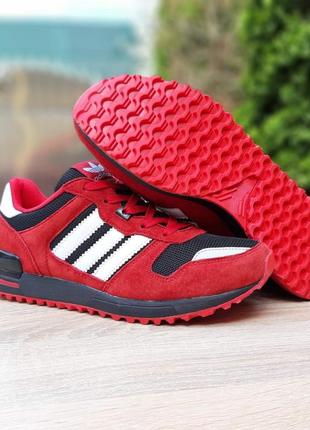 Мужские кроссовки adidas zx 750 красные с синим снижение sale &lt;unk&gt; smb3 фото
