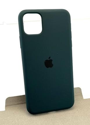 Чехол на iphone 11 pro max накладка бампер противоударный original soft case зеленый