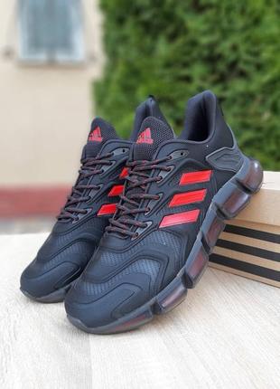 Чоловічі кросівки adidas vento чорні з червоним знижка sale | smb