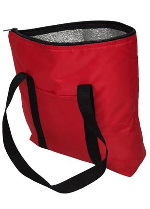 Красный набор из 3 сумок (термосумка "пляжная", термосумка под бутылку 2л, термосумка "ланчбег" 5,5 л)3 фото