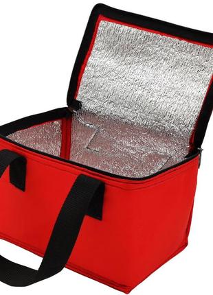 Красный набор из 3 сумок (термосумка "пляжная", термосумка под бутылку 2л, термосумка "ланчбег" 5,5 л)8 фото