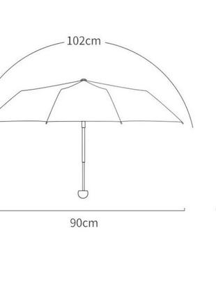 Мини зонт в футляре от дождя и солнца с защитой от ультрафиолета персик диаметр 90 см унисекс розовый10 фото