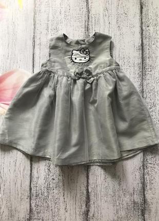 Стильное пышное платье фатин hello kitty h&m 12-18мес
