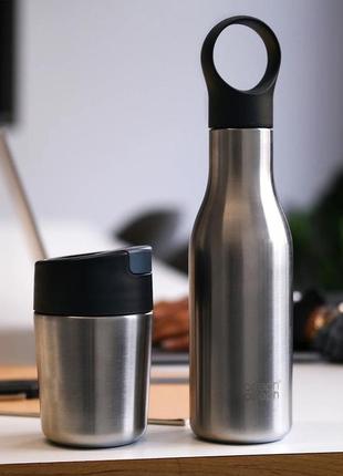Набор бутылка-термос 500мл и термостакан 340мл (нержавеющая сталь) joseph joseph3 фото