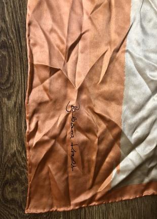Подписной шелковый платок, большой размер, натуральный шелк шёлк,3 фото