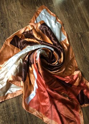 Подписной шелковый платок, большой размер, натуральный шелк шёлк,4 фото