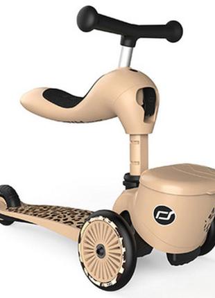 Самокат scoot&ride highwaykick-1 lifestyle леопард (sr-210621-leopard)6 фото