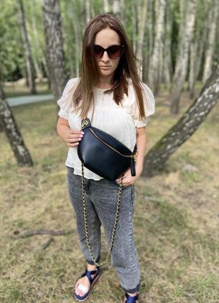 Сумка на длинной ручке cross-body бананка сумочка трендовая и стильная кроссбоди7 фото