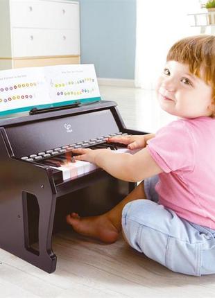 Детское пианино hape 25 клавиш с подсветкой черный (e0627)6 фото