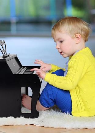 Детское пианино hape 25 клавиш с подсветкой черный (e0627)2 фото