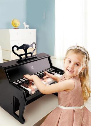 Детское пианино hape 25 клавиш с подсветкой черный (e0627)4 фото