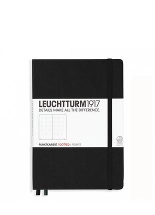 Блокнот leuchtturm1917 средний, черный, точка (329398)