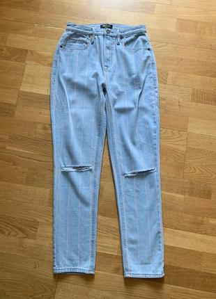 Джинсы juicy couture blue chill pin stripe girlfriend jeans высокая посадка 25 размер4 фото