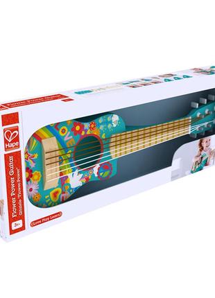 Детская гитара hape энергия цветов (e0600)3 фото