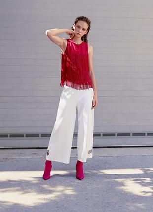 Майка mango красная нарядная шифоновая  манго s-xs 34-36 р