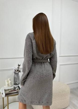 Теплый женский халат плюш
•мод# 126

тканина -  плюш травка7 фото