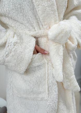 Теплый женский халат плюш
•мод# 126

тканина -  плюш травка8 фото