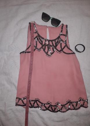 Брендовий нарядна блузка з паєтками.2 фото