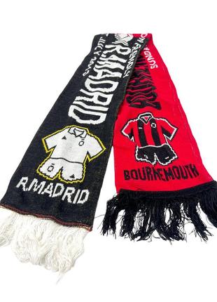 Шарф футбольный, болельщика bournemouth - r madrid, акрил