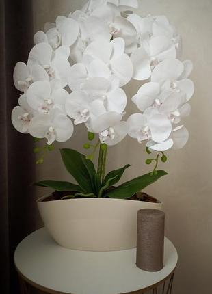 Орхидея искусственная. орхидея латексная №6.