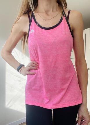 Майка для занятия спортом спортивная майка розовая adidas10 фото