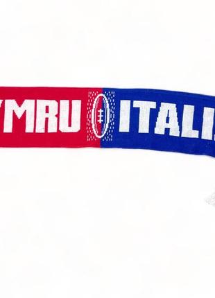 Шарф футбольный, болельщика cymry - italia, rugby, акрил