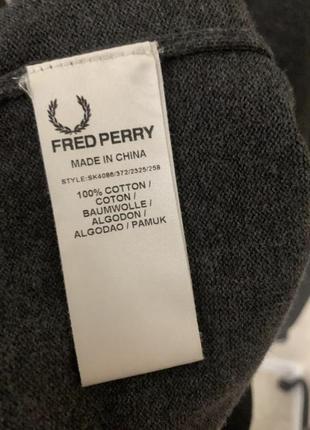 Fred perry&nbsp;кардиган серый свитер джемпер3 фото