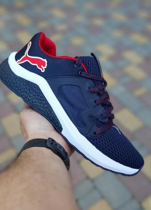 Чоловічі кросівки puma hybrid racer сині з червоним знижка sale | smb1 фото