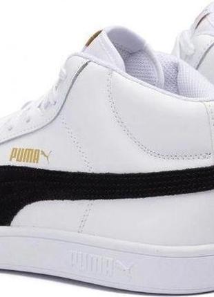 Оригинальные женские кеды puma smash v2 mid white black