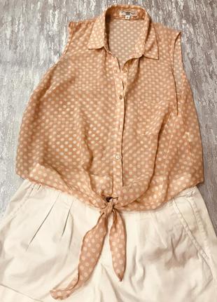 Блуза/рубашка в горошек 6