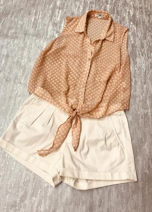 Блуза/рубашка в горошек 4