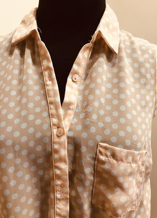Блуза/рубашка в горошек3 фото