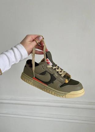 Кроссовки nike air dunk low jumbo medium olive